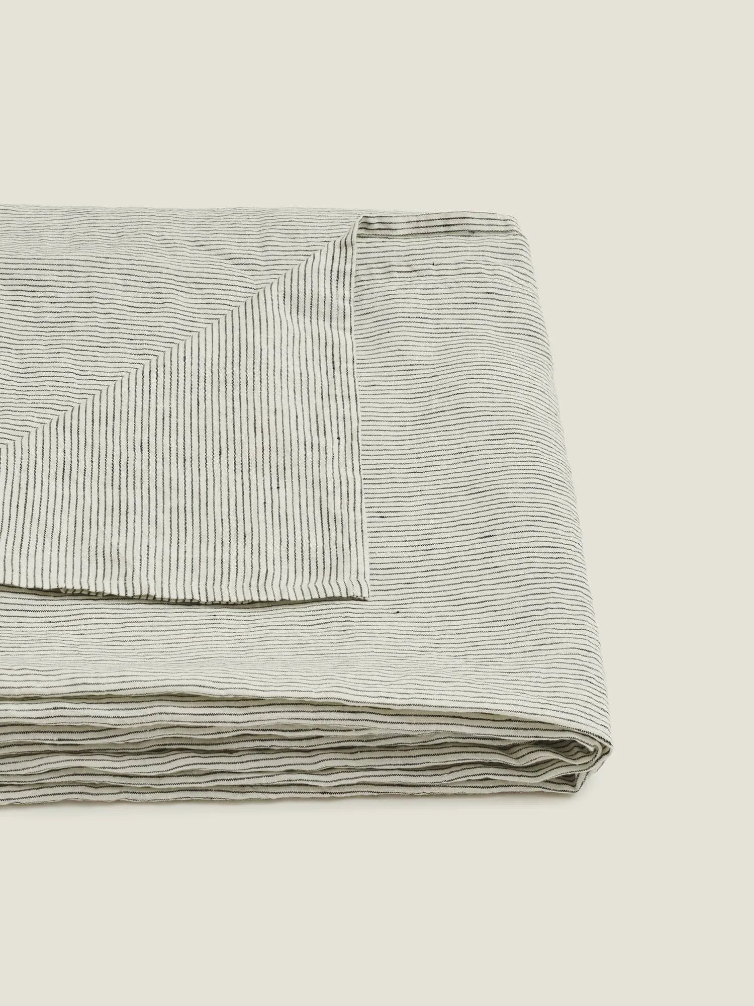 100% Linen Tablecloth in Pencil Stripes