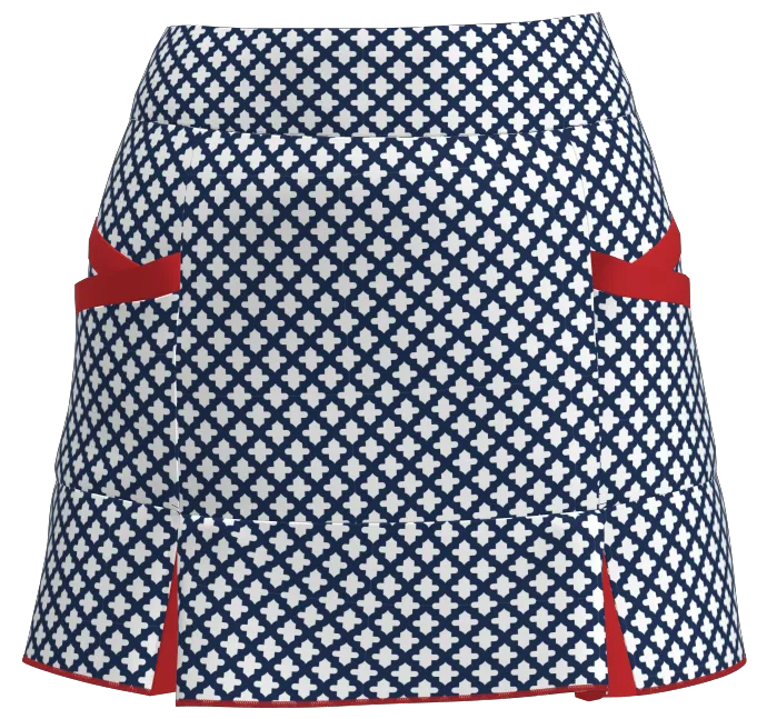 AB SPORT Women's Mosaic Print Kick Pleat Golf Skirt - MOSWNSP