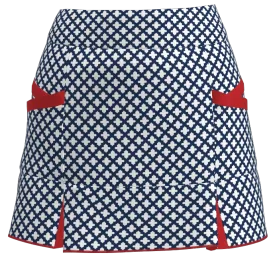 AB SPORT Women's Mosaic Print Kick Pleat Golf Skirt - MOSWNSP