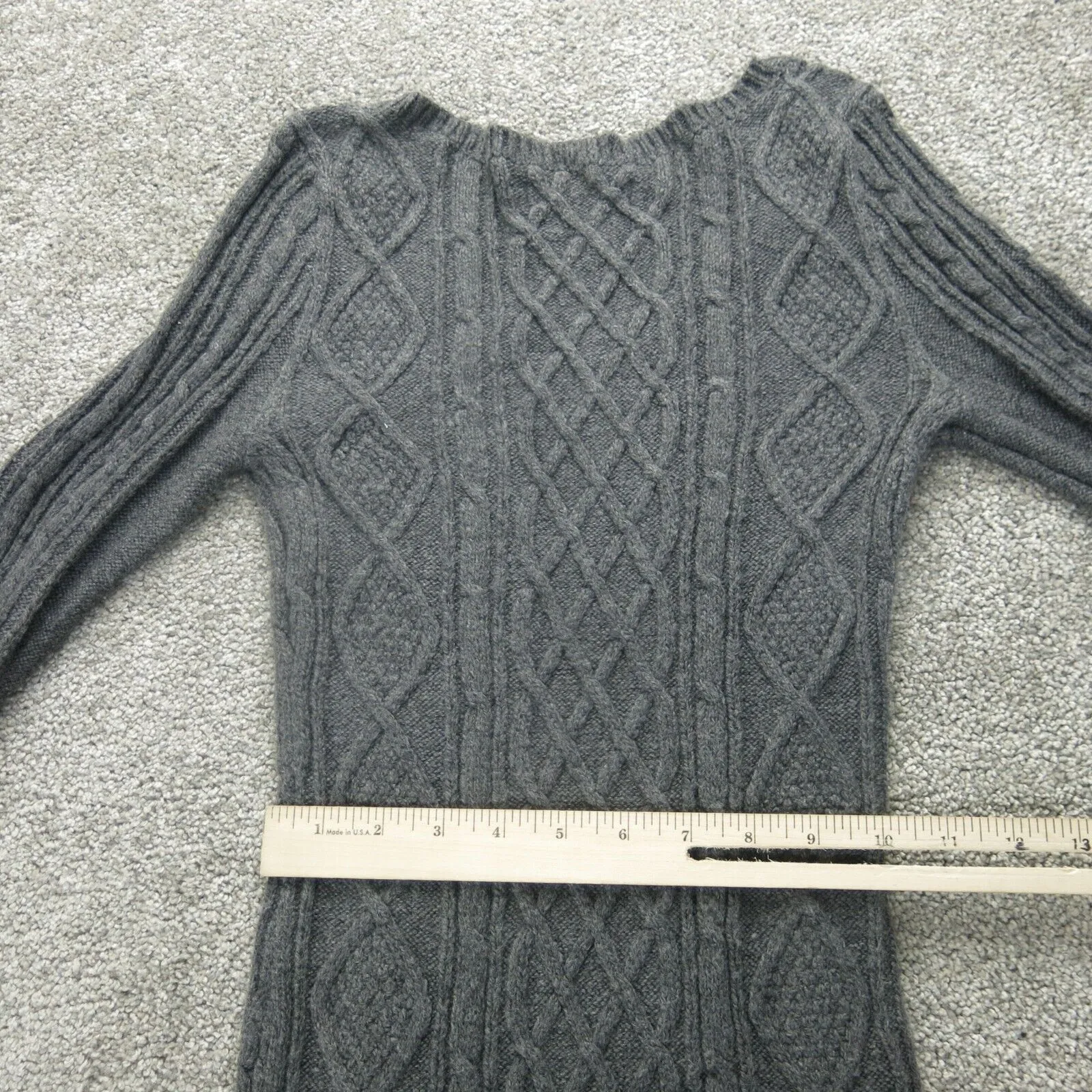 Abercrombie & Fitch Sweater Dress Womens X Small Gray Scoop Neck Long Sleeve