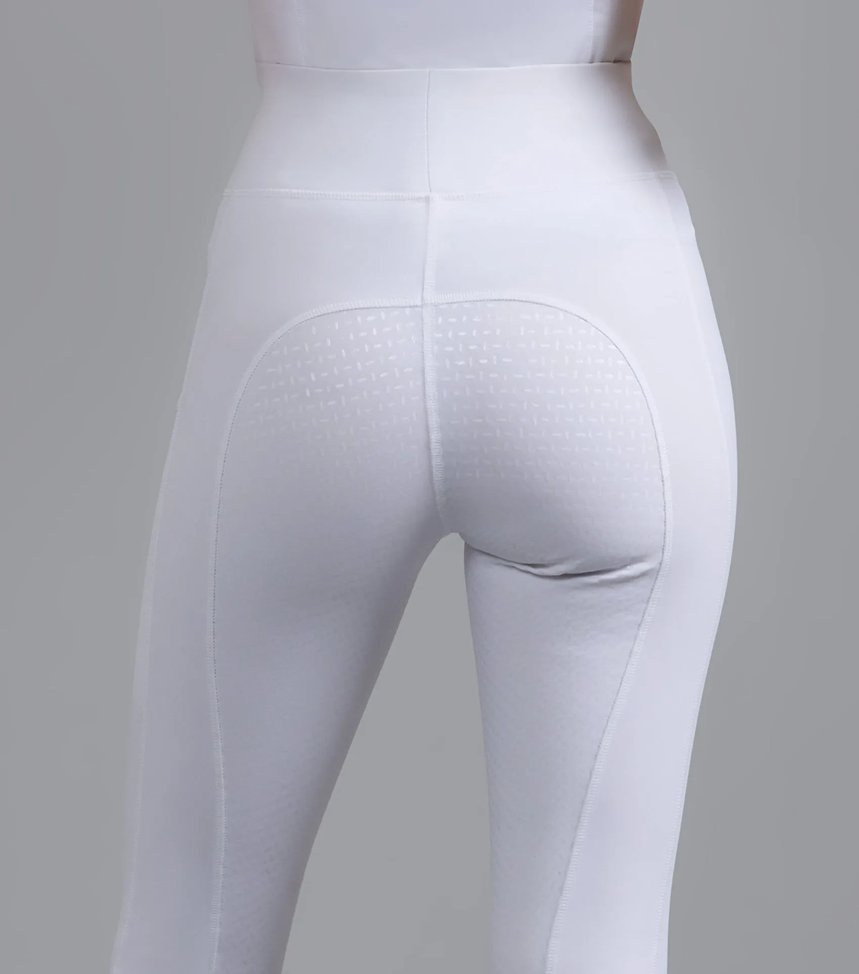 Aresso Ladies Full Seat Gel Riding Tights White