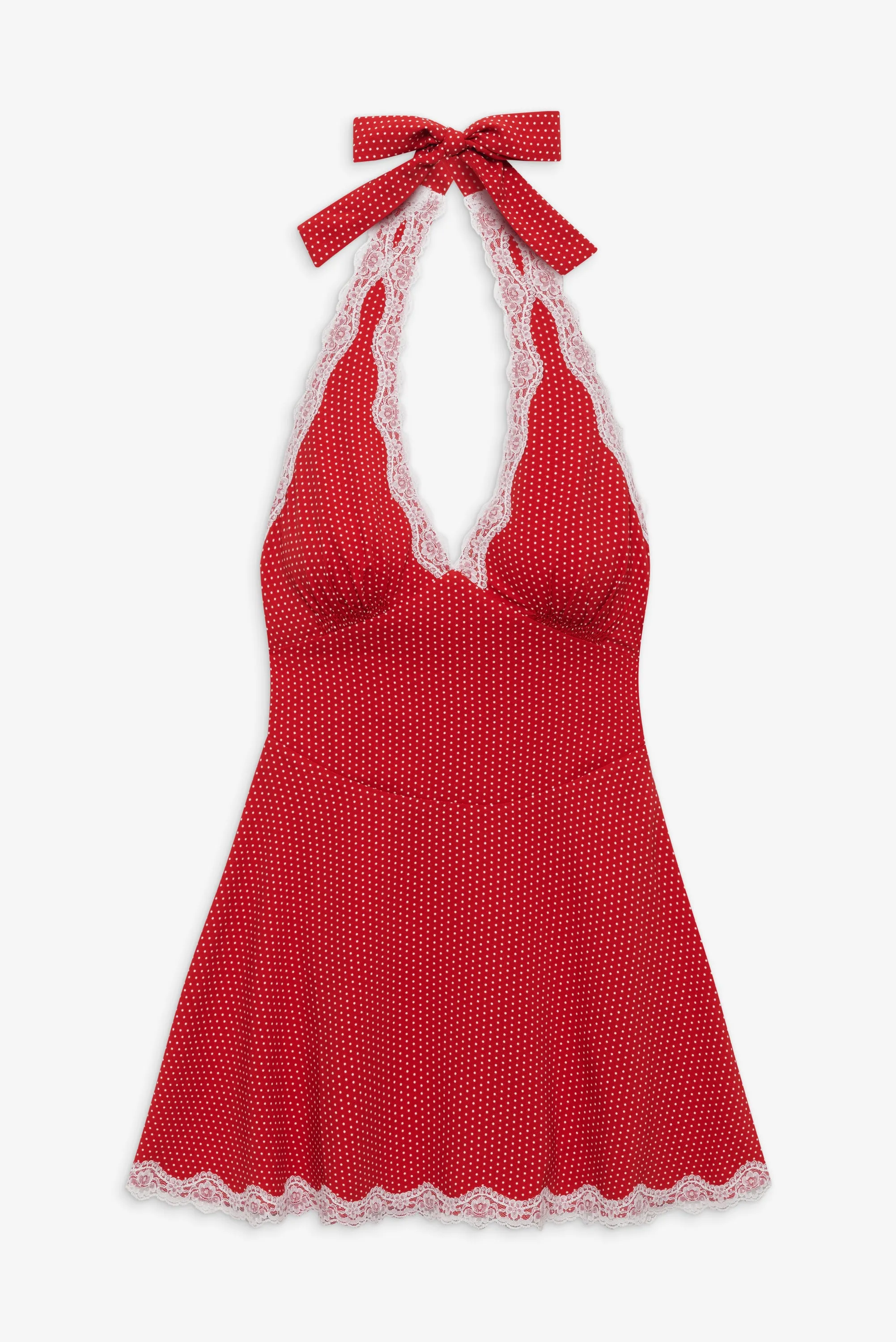 Audrey Polka Dot Mini Dress - Ladybug