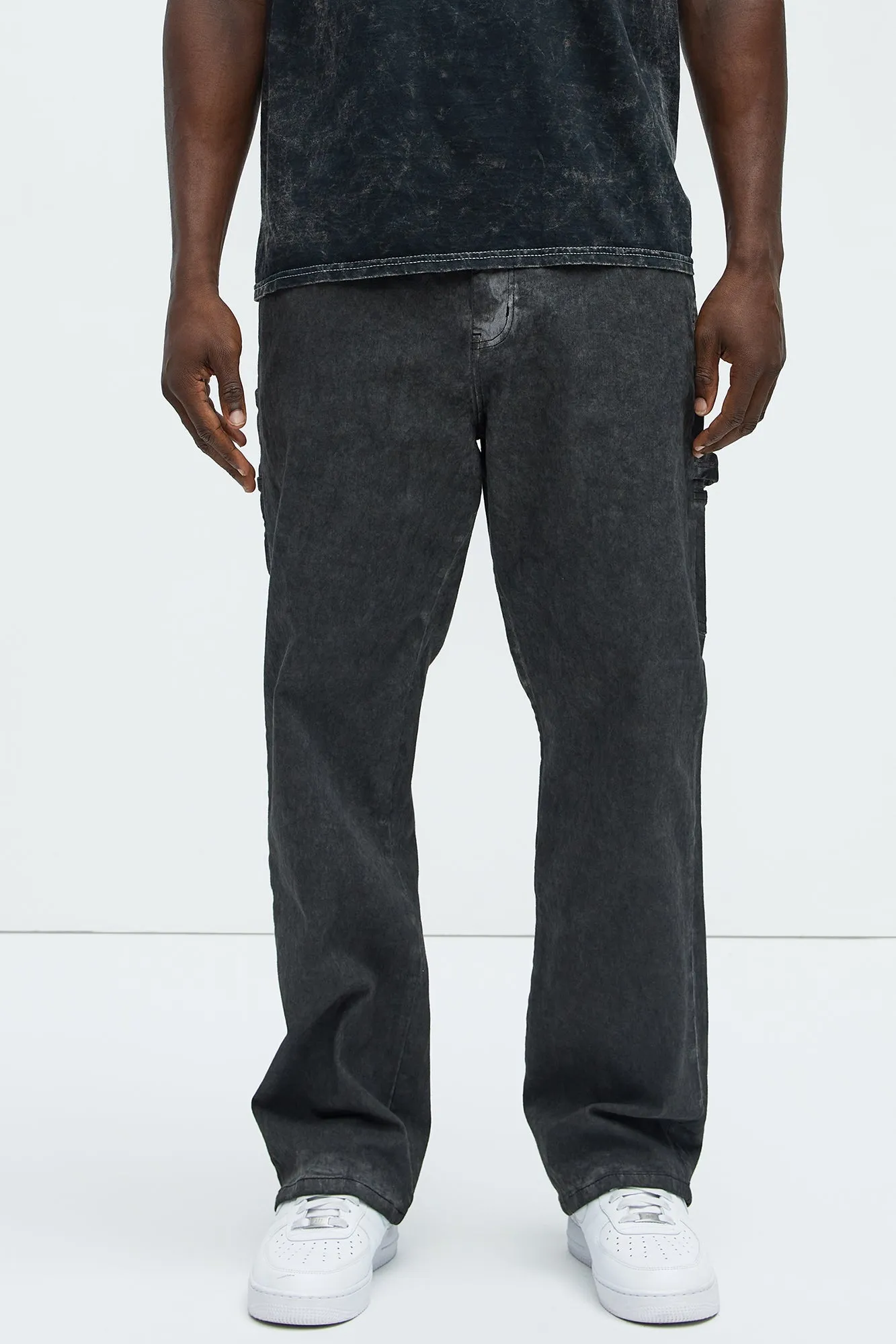 Bad To The Bone Straight Jeans - Charcoal