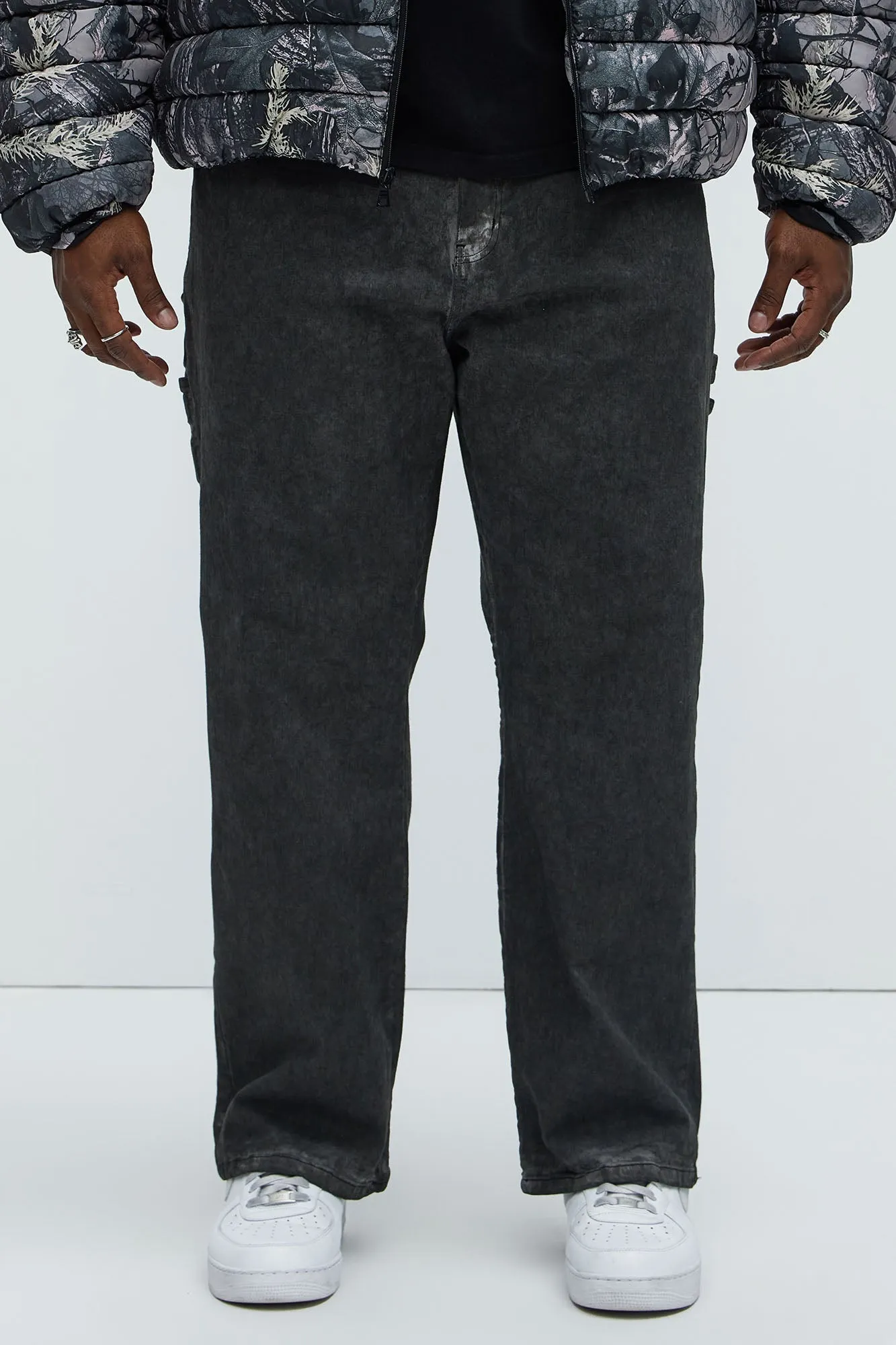 Bad To The Bone Straight Jeans - Charcoal