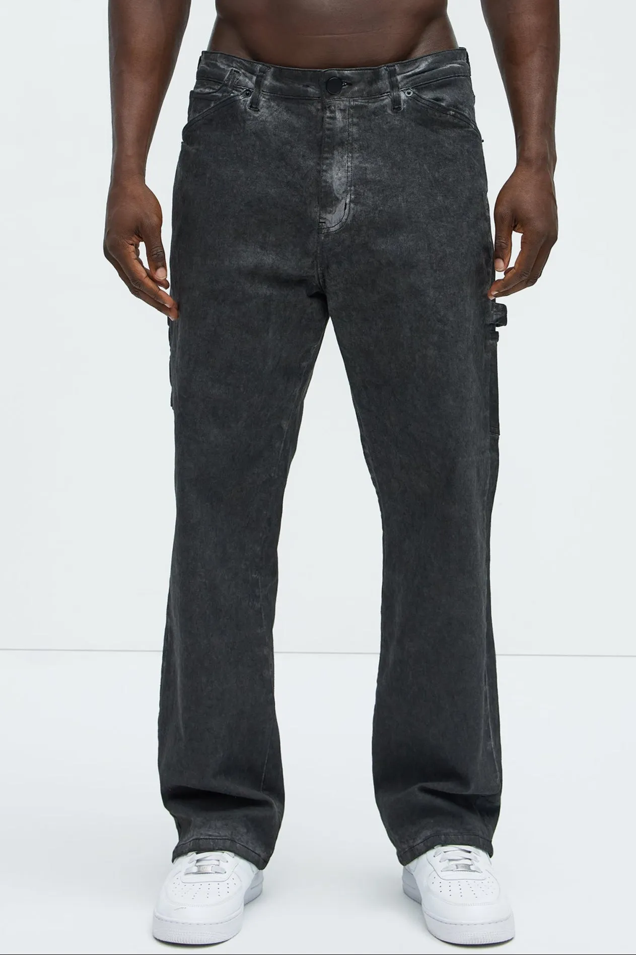 Bad To The Bone Straight Jeans - Charcoal