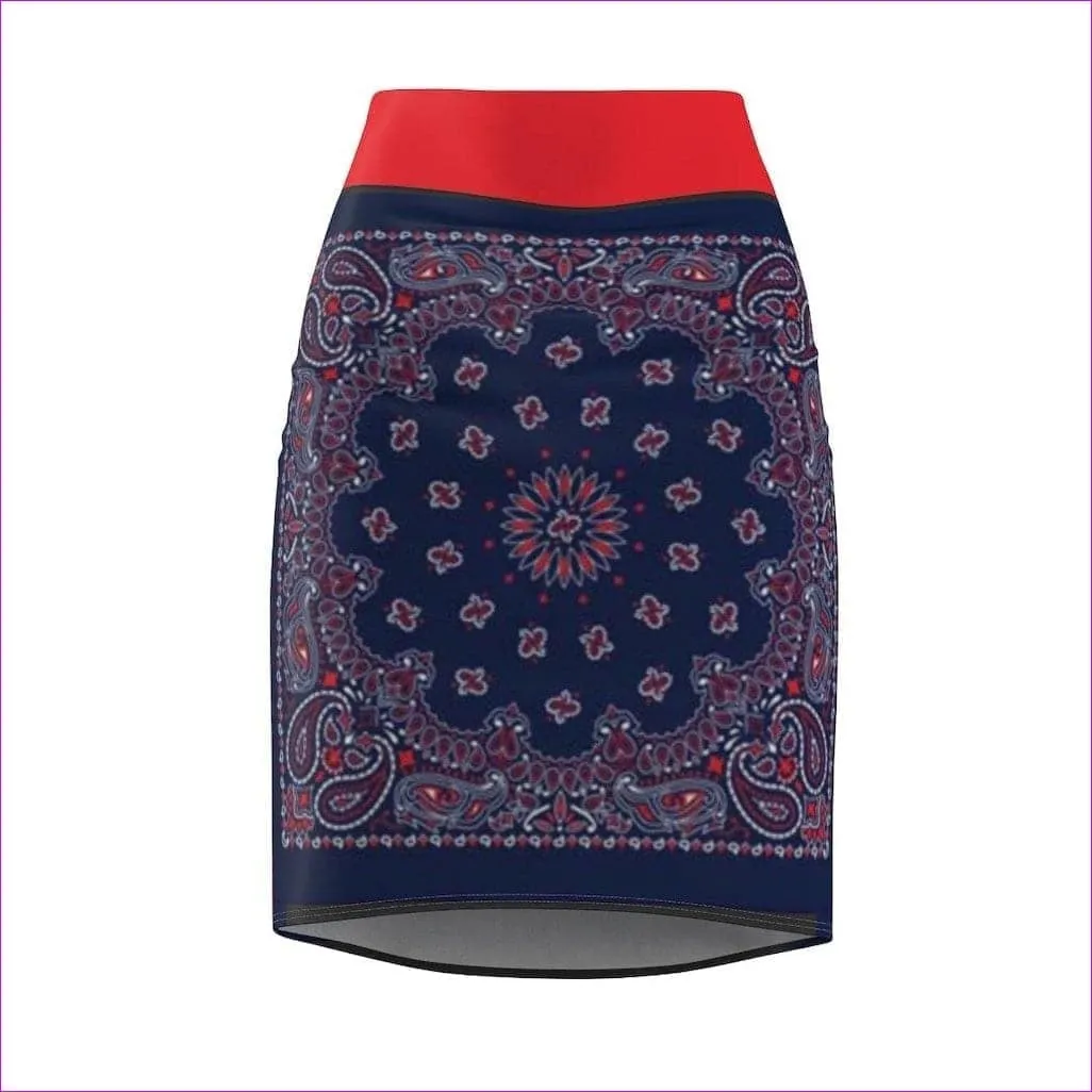 Bandanna Branded Womens Pencil Skirt- Ships from The US