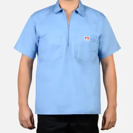 Ben Davis Short Sleeve 1/2 Zip - LT. Blue