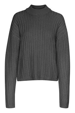 BLACK CREW NECK COMFY SWEATER