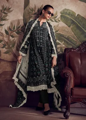 Black Digital Printed Pakistani Style Salwar Suit