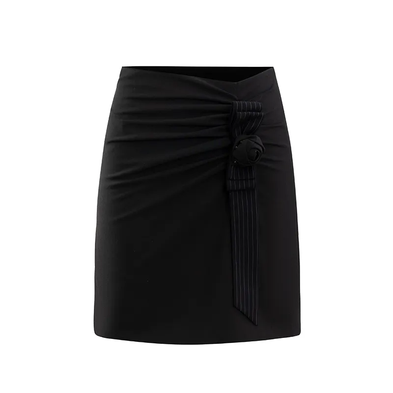 Black High-waisted Pencil Skirt