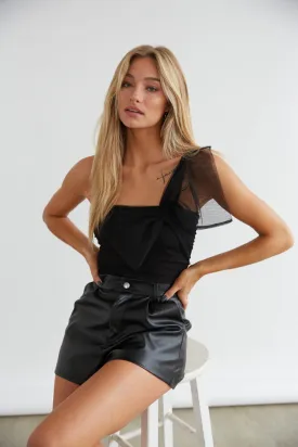 Christina One Shoulder Mesh Bodysuit