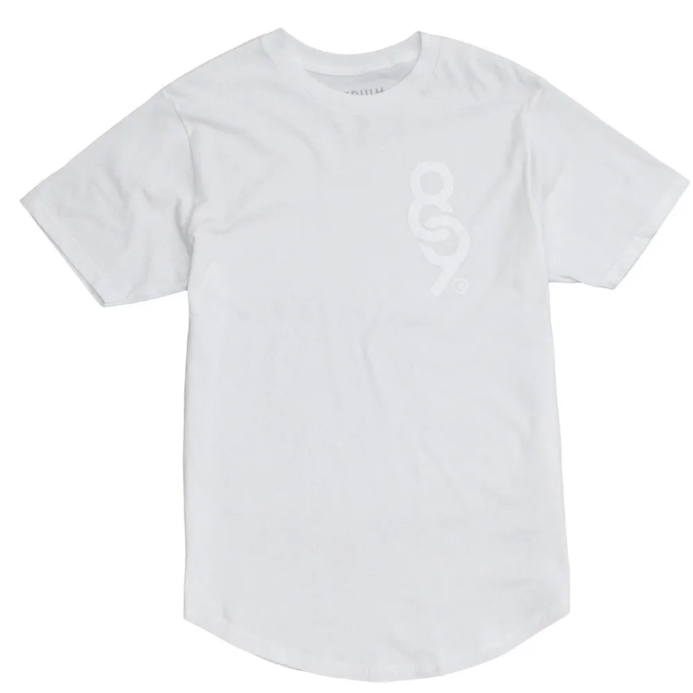 Curved Hem Keys Shirt White Out