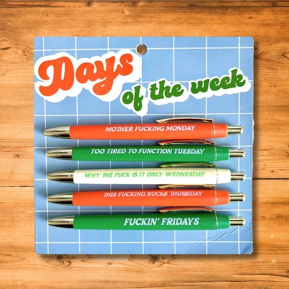 Days of the Week Pen Set