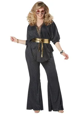 Disco Dazzler Womens Plus Size 70s Costume