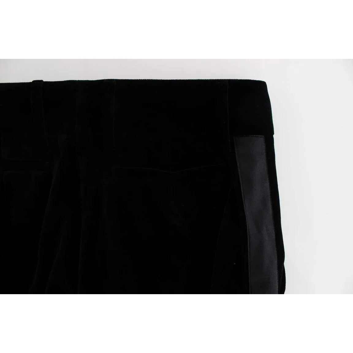 Ermanno Scervino Elegant Black Wide Leg Silk Blend Pants