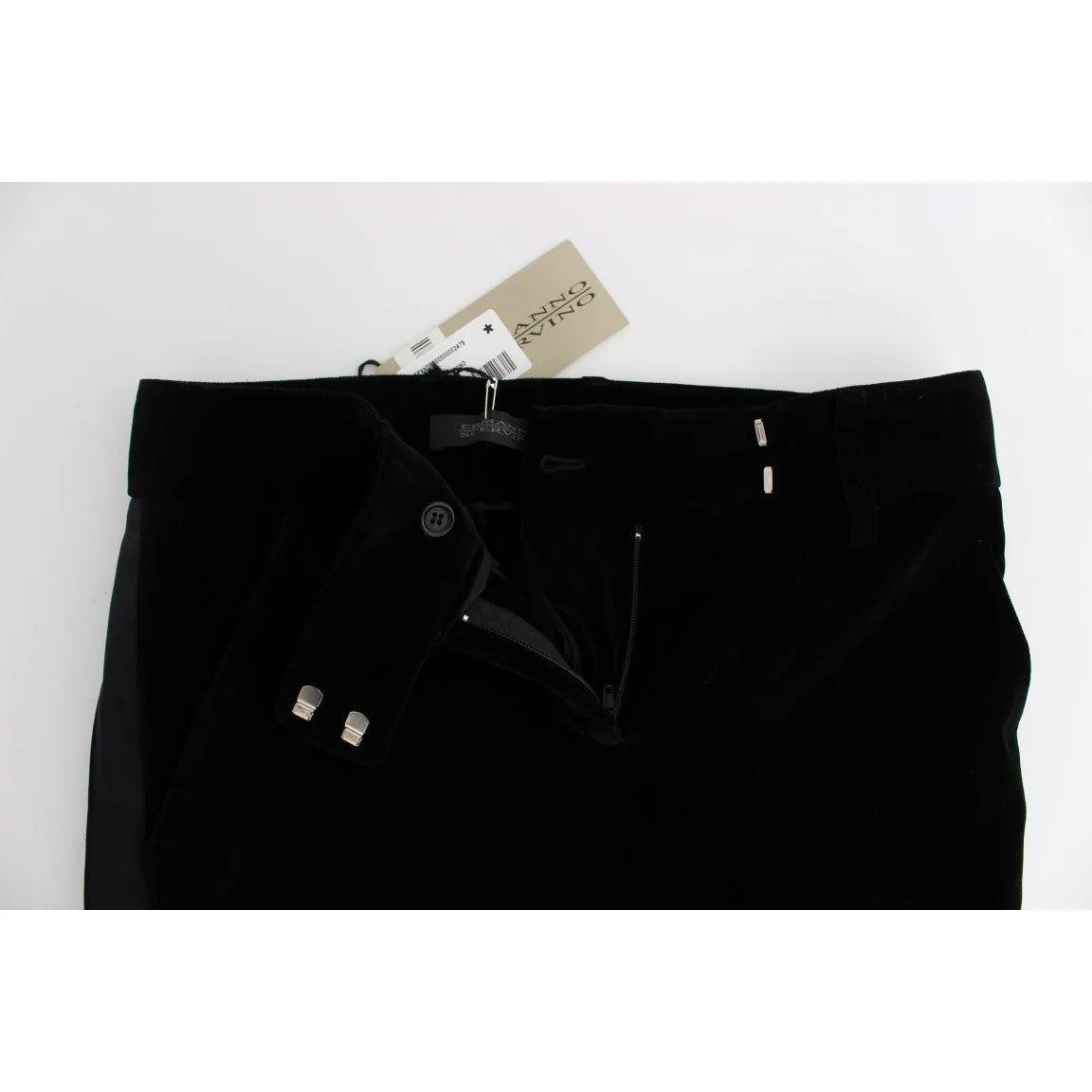 Ermanno Scervino Elegant Black Wide Leg Silk Blend Pants