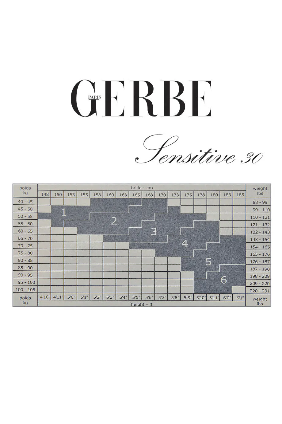 GERBE SENSITIVE 30 Black Tights