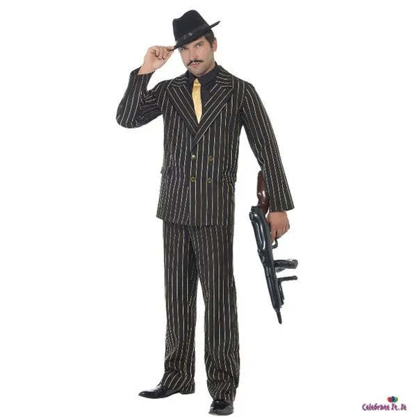 Gold Pinstripe Gangster Costume