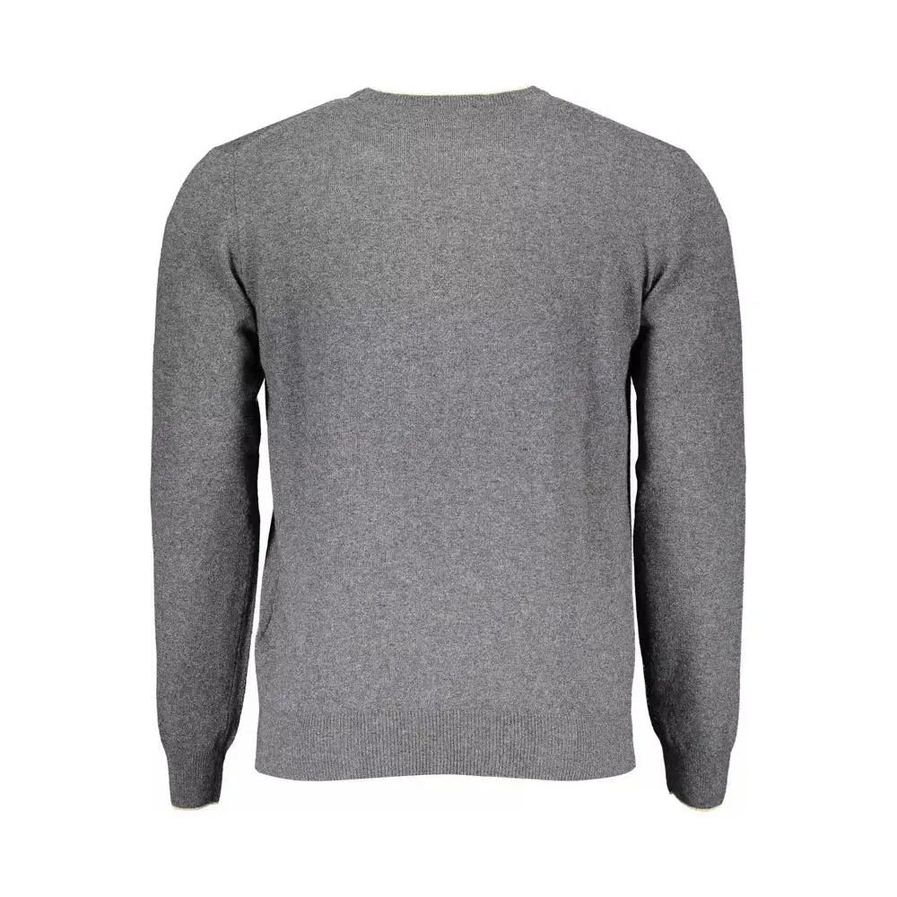 Harmont & Blaine Gray Wool Men Sweater