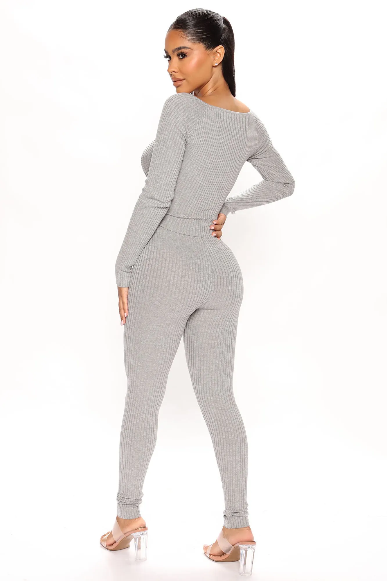 Heather Sweater Legging Set - Heather Grey