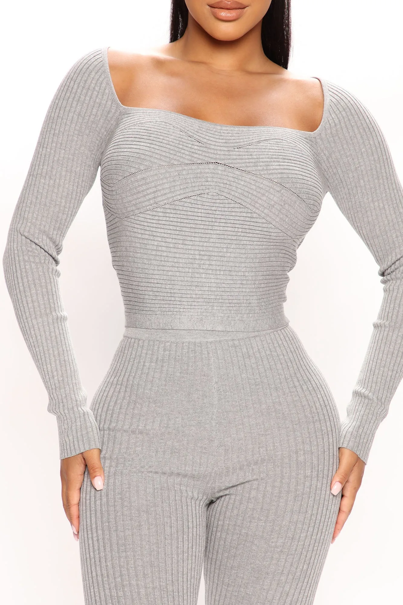 Heather Sweater Legging Set - Heather Grey