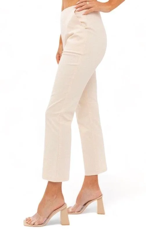 High-Waisted Ankle Crop Pants