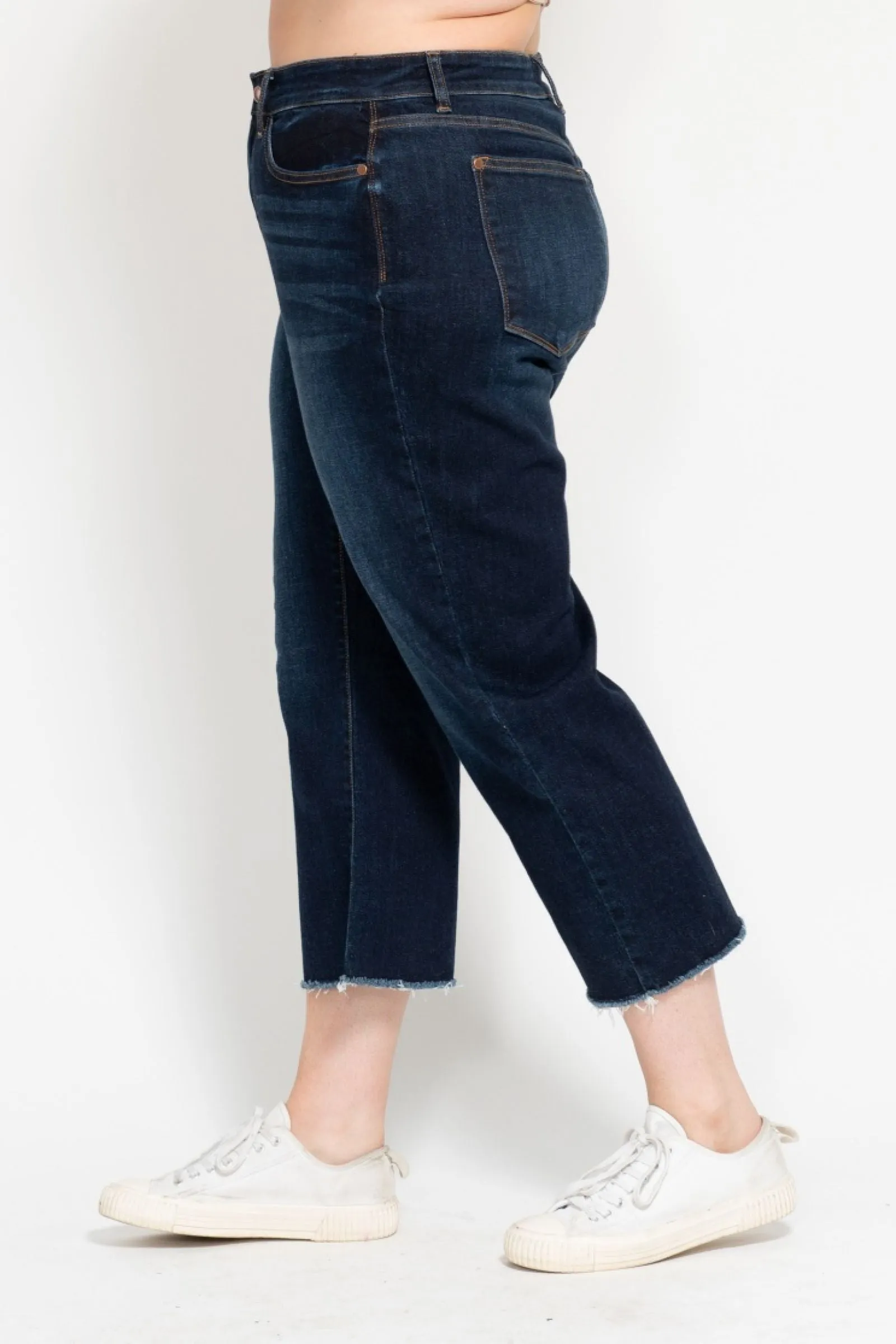 Judy Blue High Waist Wide Leg Crop Denim 82517