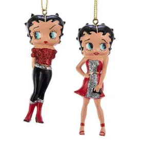 Kurt Adler - Betty Boop 3 1/2-Inch Blow Mold Ornament set of 2