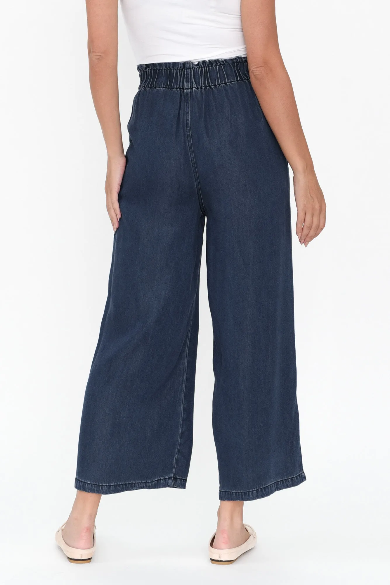 Lexton Dark Denim Wide Leg Pants