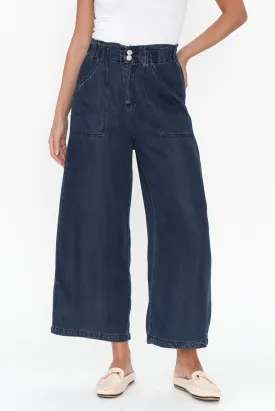 Lexton Dark Denim Wide Leg Pants