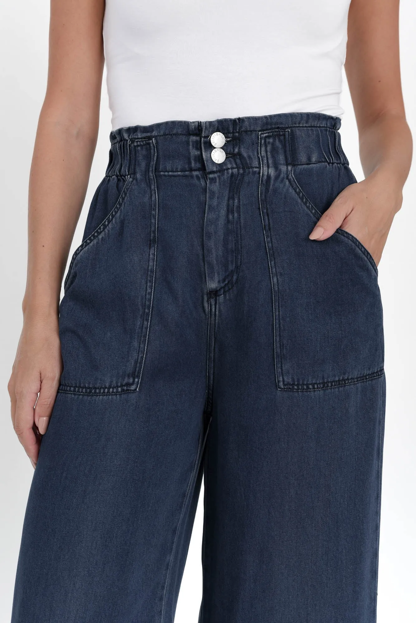 Lexton Dark Denim Wide Leg Pants