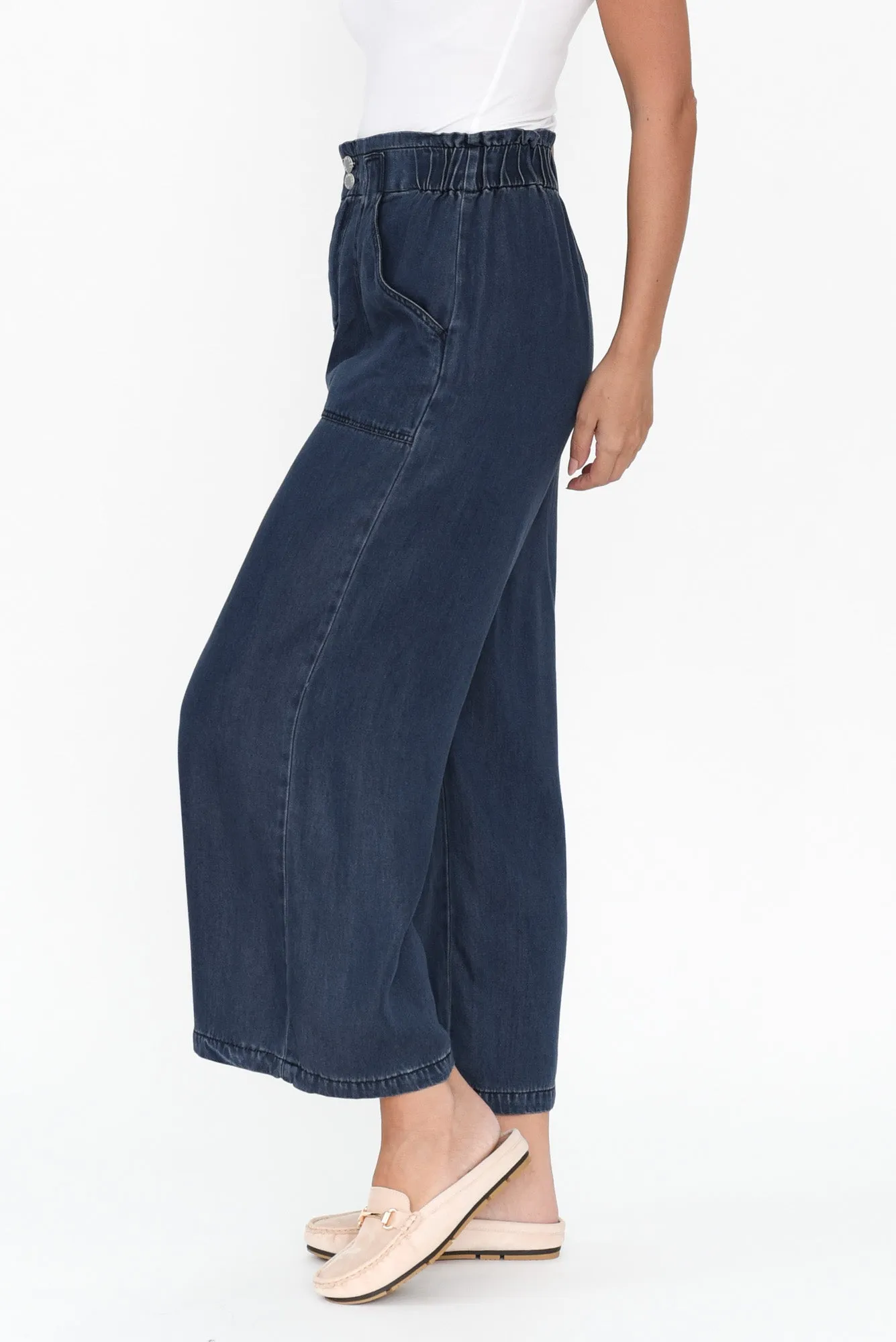 Lexton Dark Denim Wide Leg Pants