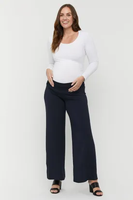 Luxe Wide Leg Maternity Pants - Dark Navy