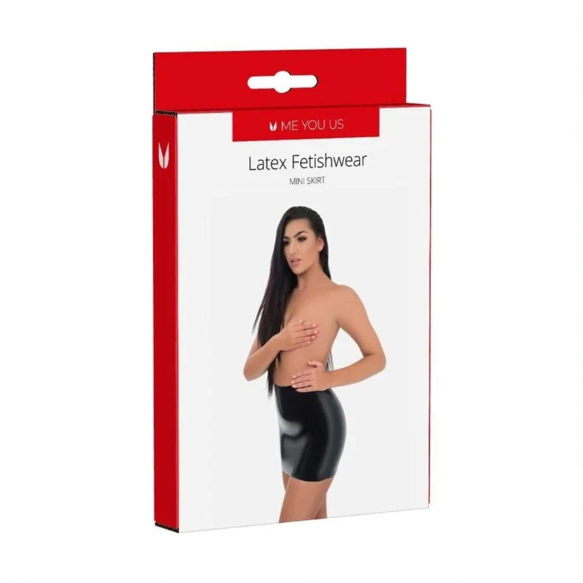 Me You Us Latex Mini Skirt Black Small