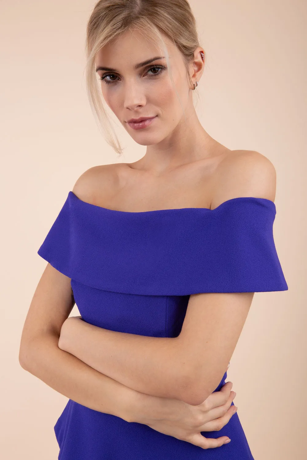 Moonlight Off Shoulder Peplum Dress