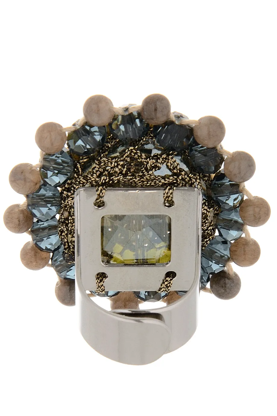 MOSS GREEN Crystal Ring