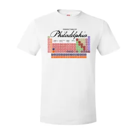 Philly Periodic Table T-Shirt | Philadelphia Periodic Table White T-Shirt