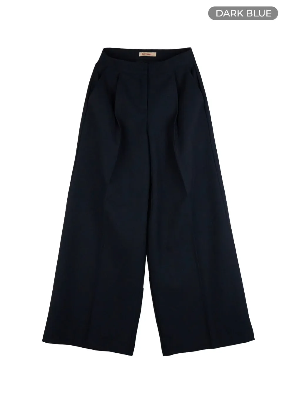 Pintuck Wide-Leg Tailored Pants IS402