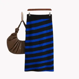 Pre Order:  Striped Pencil Knit Skirt