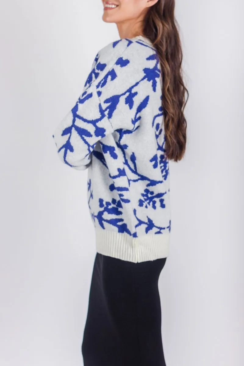 PULLOVER SWEATER (BLUE PATTERN)