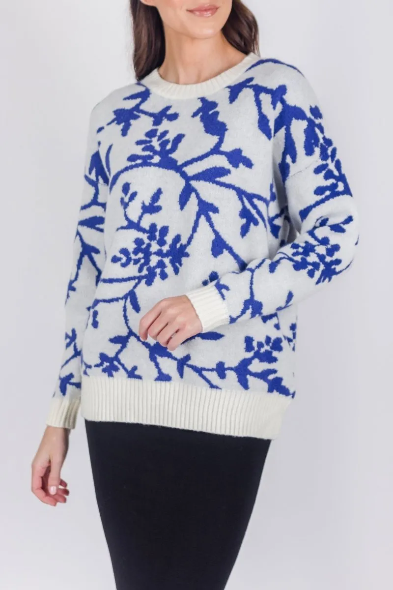 PULLOVER SWEATER (BLUE PATTERN)