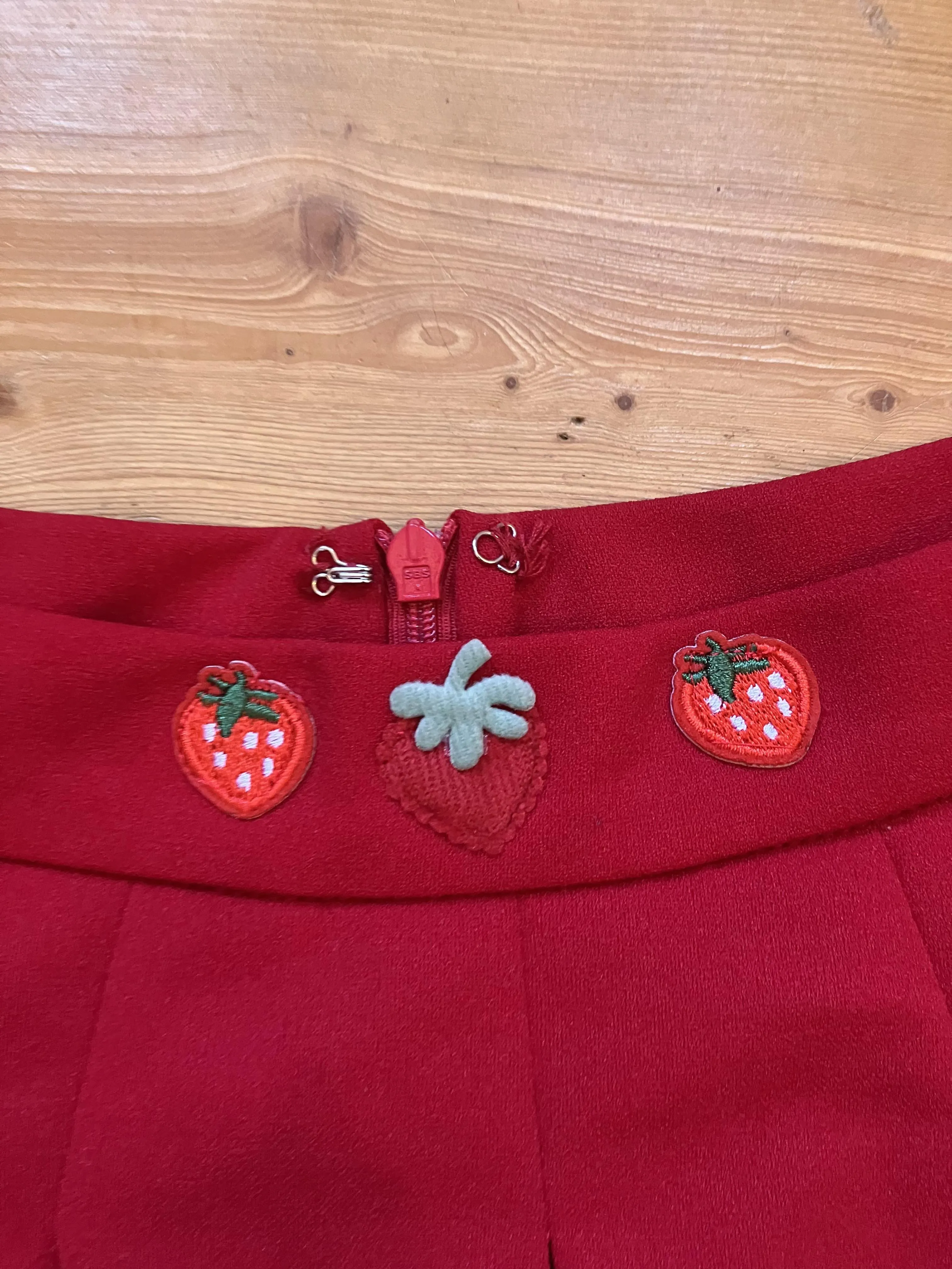 Reworked Strawberry skirt- M/10 SALE ITEM !