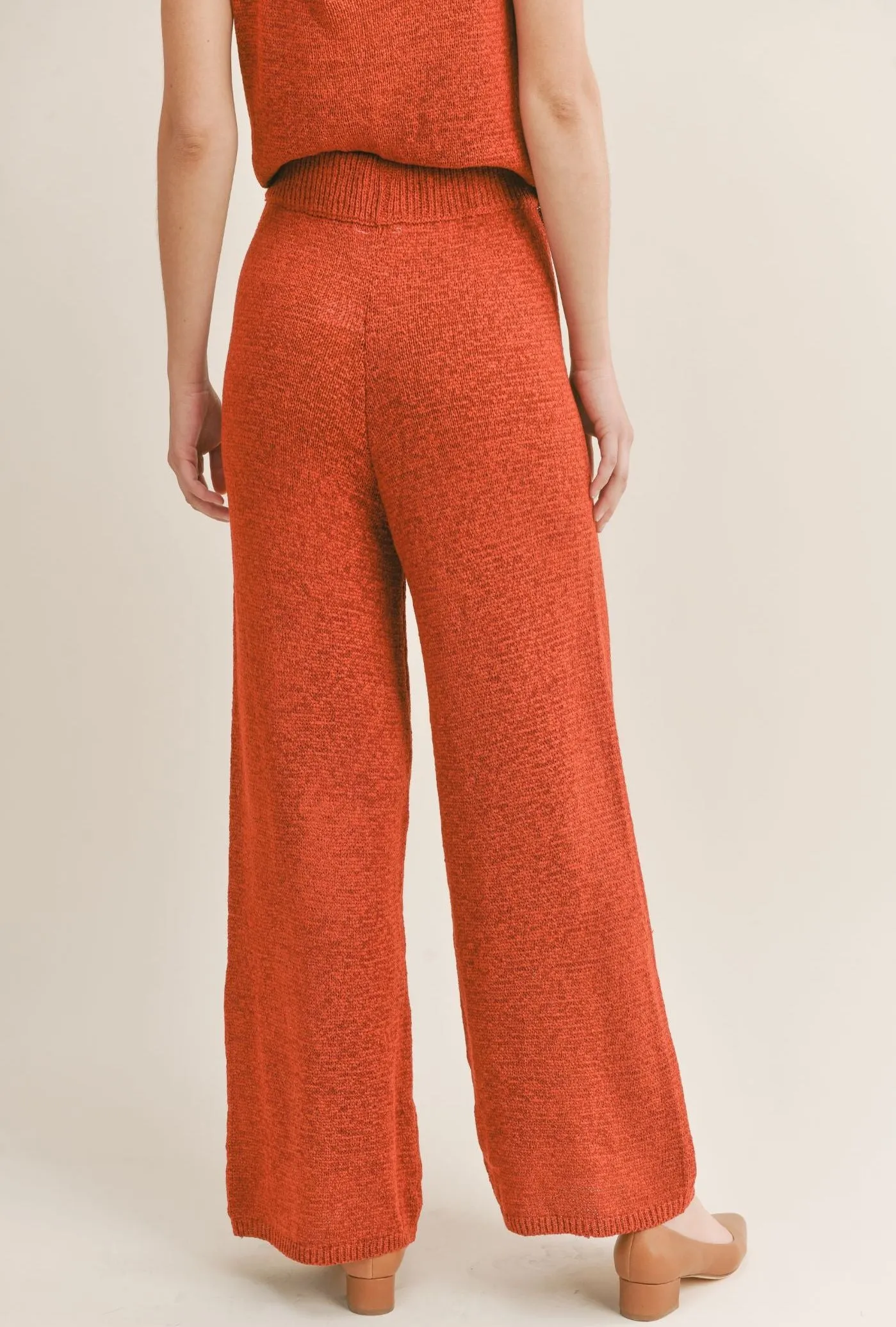 Rust Wide Leg Lady Pants