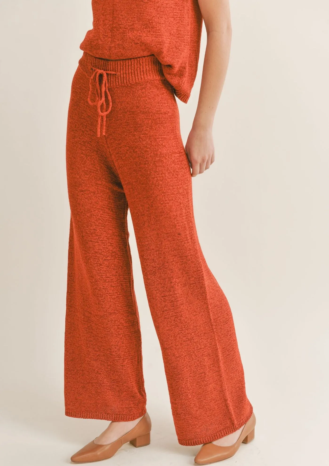 Rust Wide Leg Lady Pants