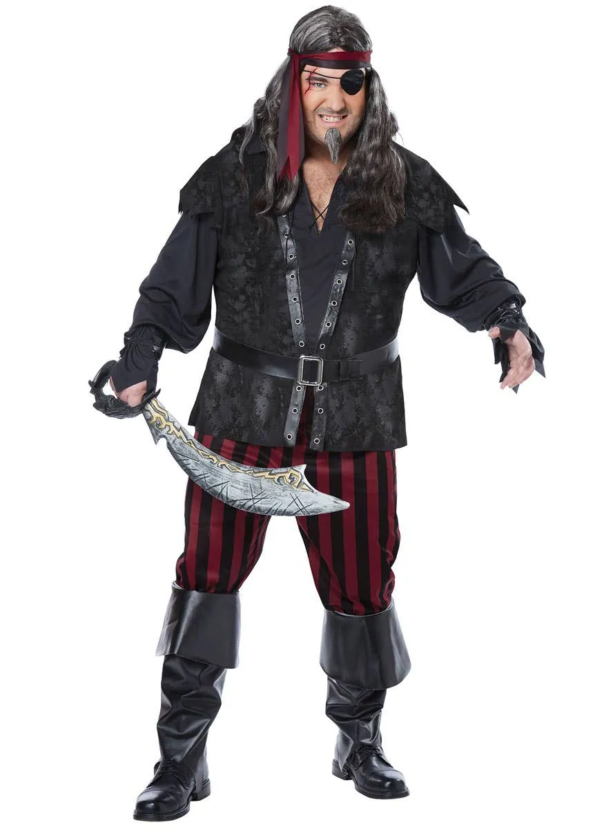 Ruthless Rogue Plus Size Mens Pirate Costume