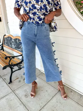 Seeing Bows Denim Pants