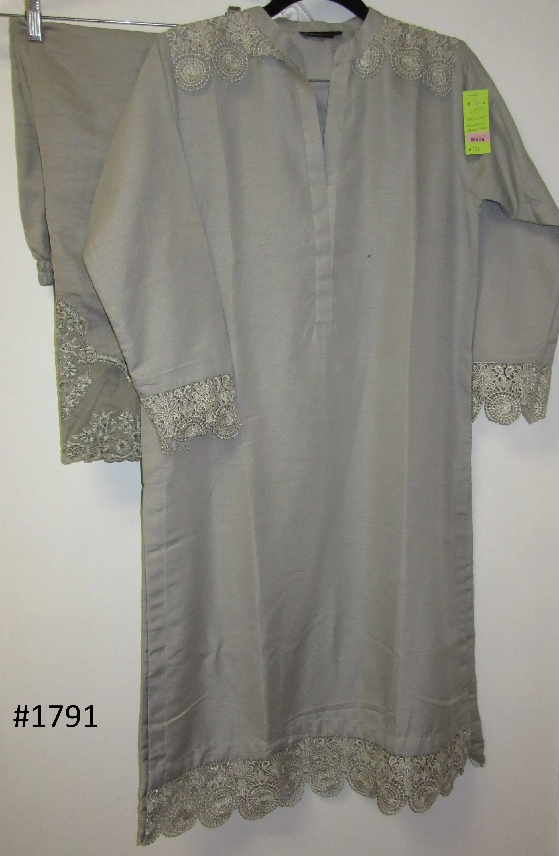 Suit 6381791 Gray Al-Karam Cotton Salwar Kameez Dupatta Medium Size Suit