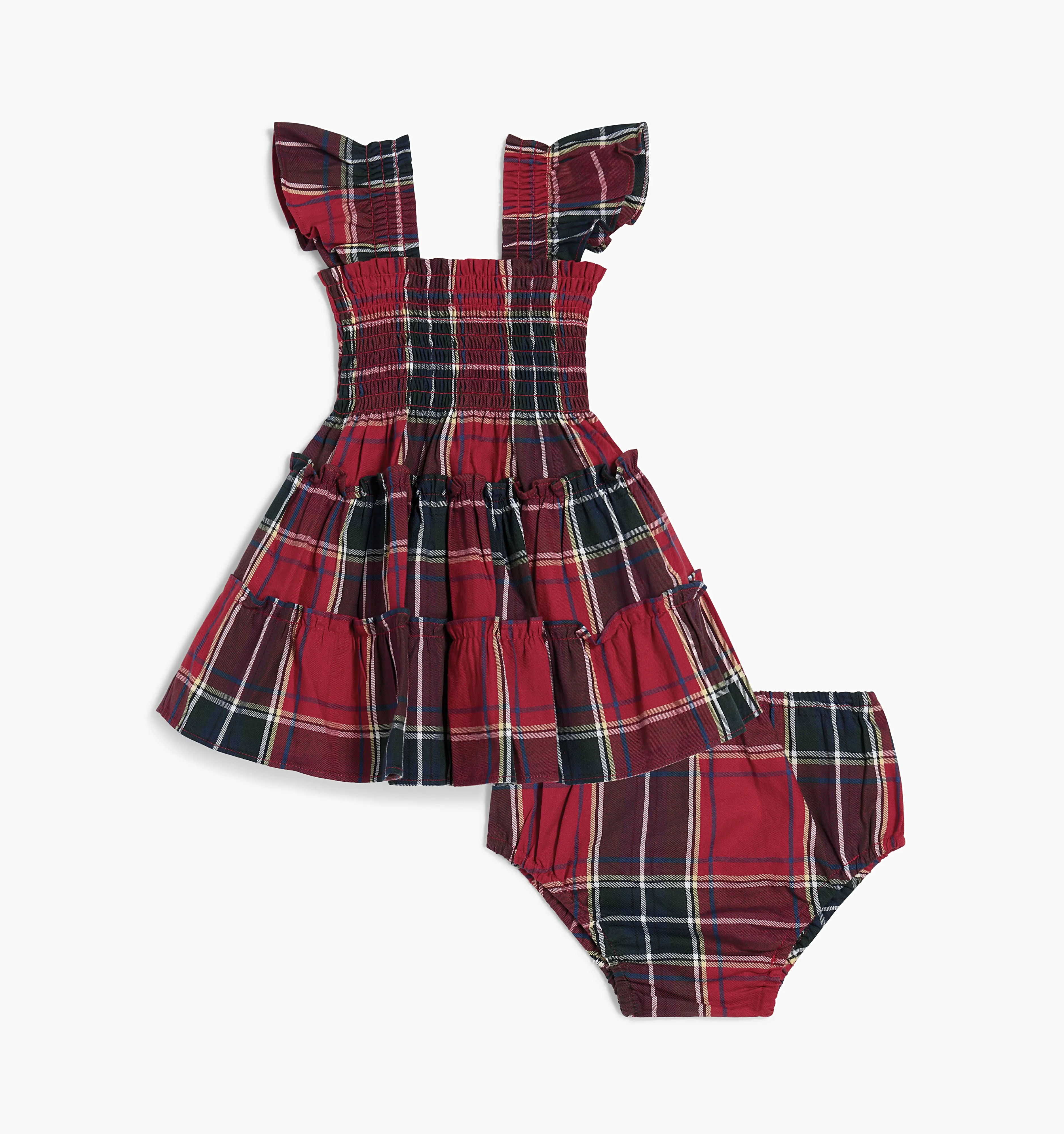 The Baby Ellie Nap Dress - Red Tartan