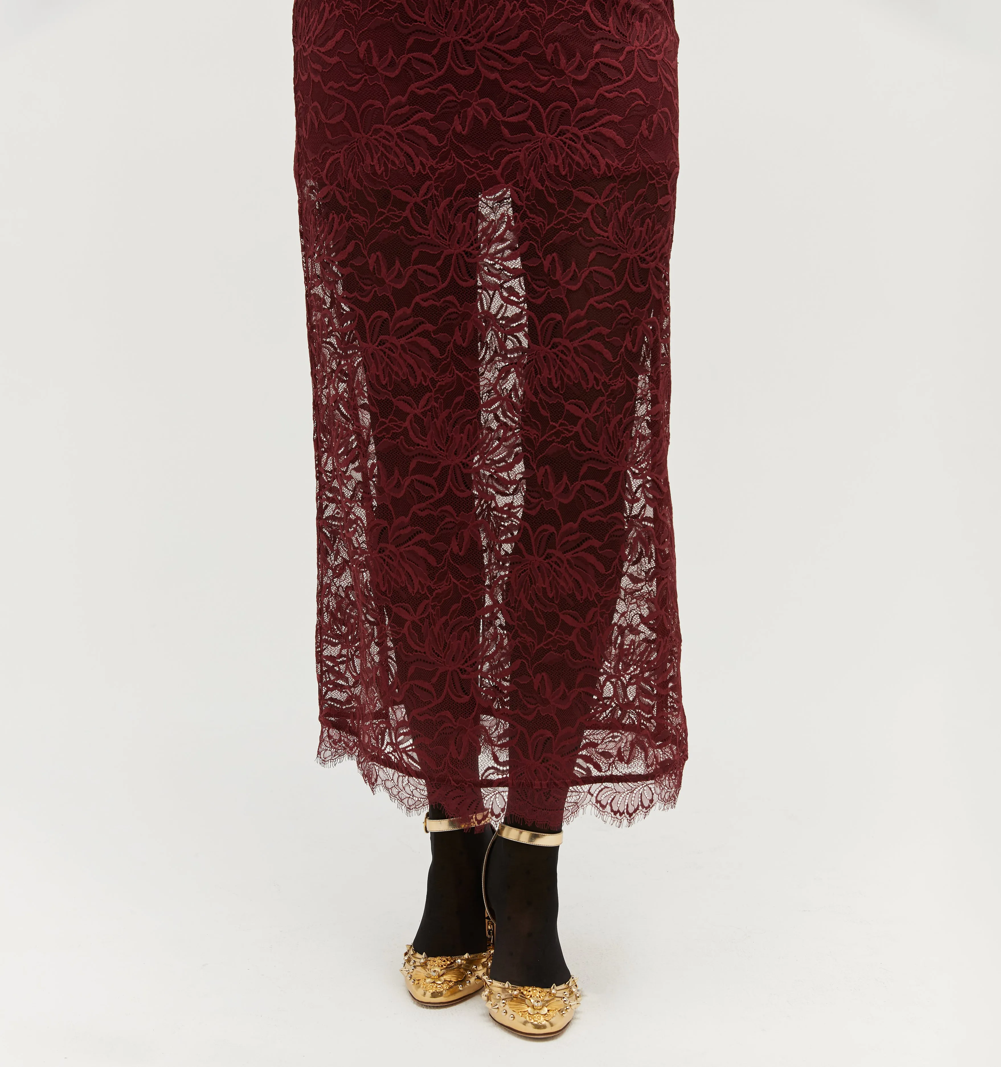 The Olympia Skirt - Plum Lace