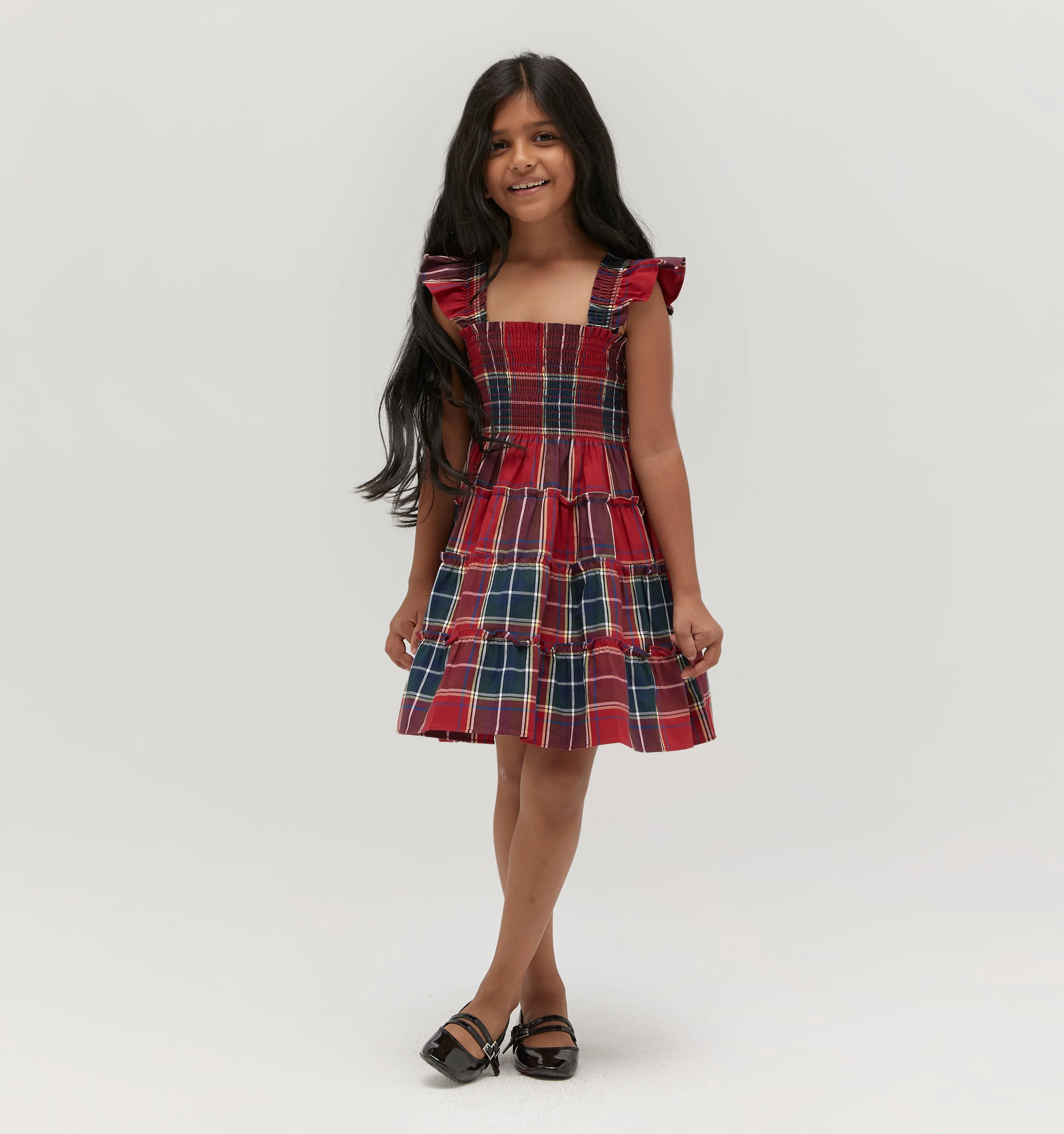 The Tiny Ellie Nap Dress - Red Tartan